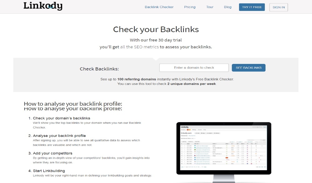 Linkody Backlink Tracker