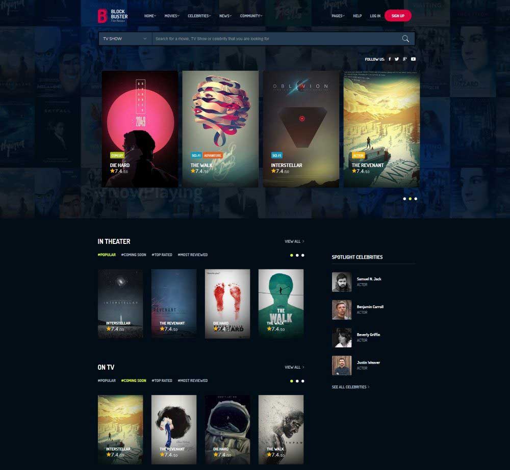 BlockBuster by BoostifyThemes Demo Layout