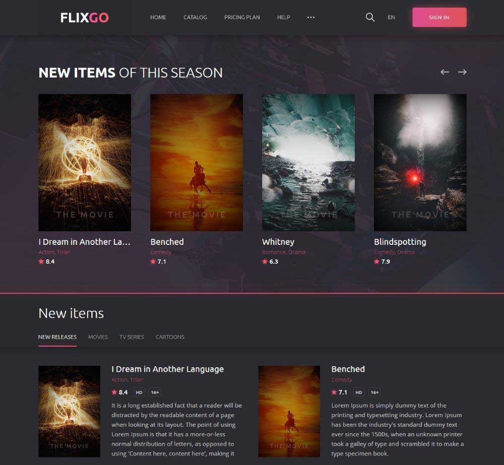 FlixGo by DmitryVolkov Demo Layout