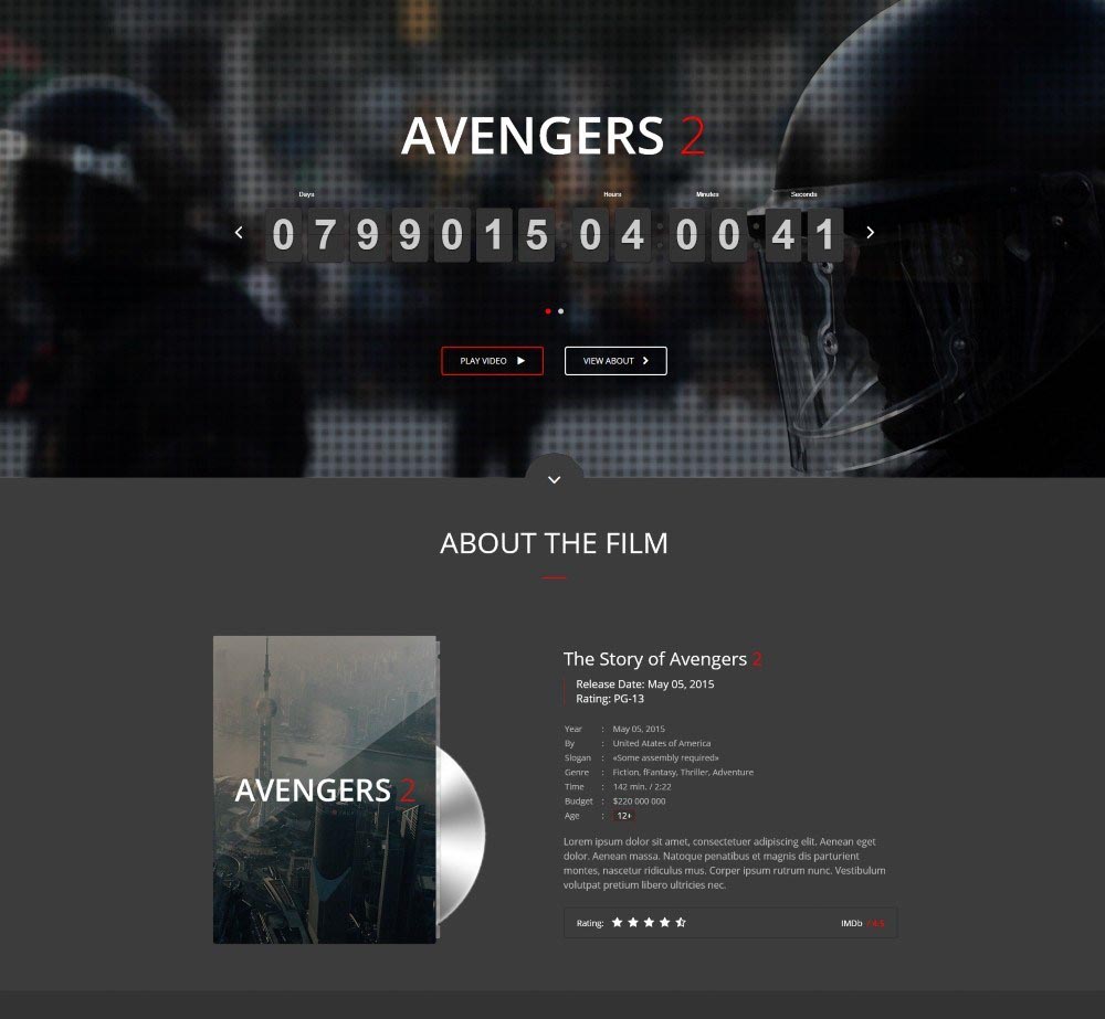 Movie Me by Wwwebinvader Demo Layout