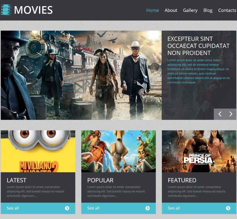 Movie Responsive 2 by Template Monster Demo Layout