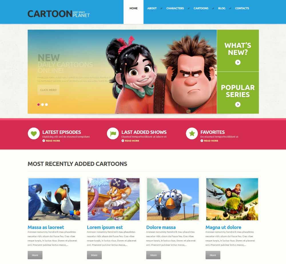 Movie Responsive WordPress Theme by WT Demo Layout