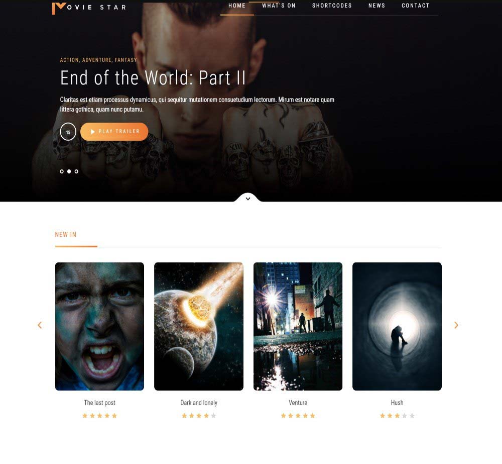 Movie Star by XenoThemes Demo Layout