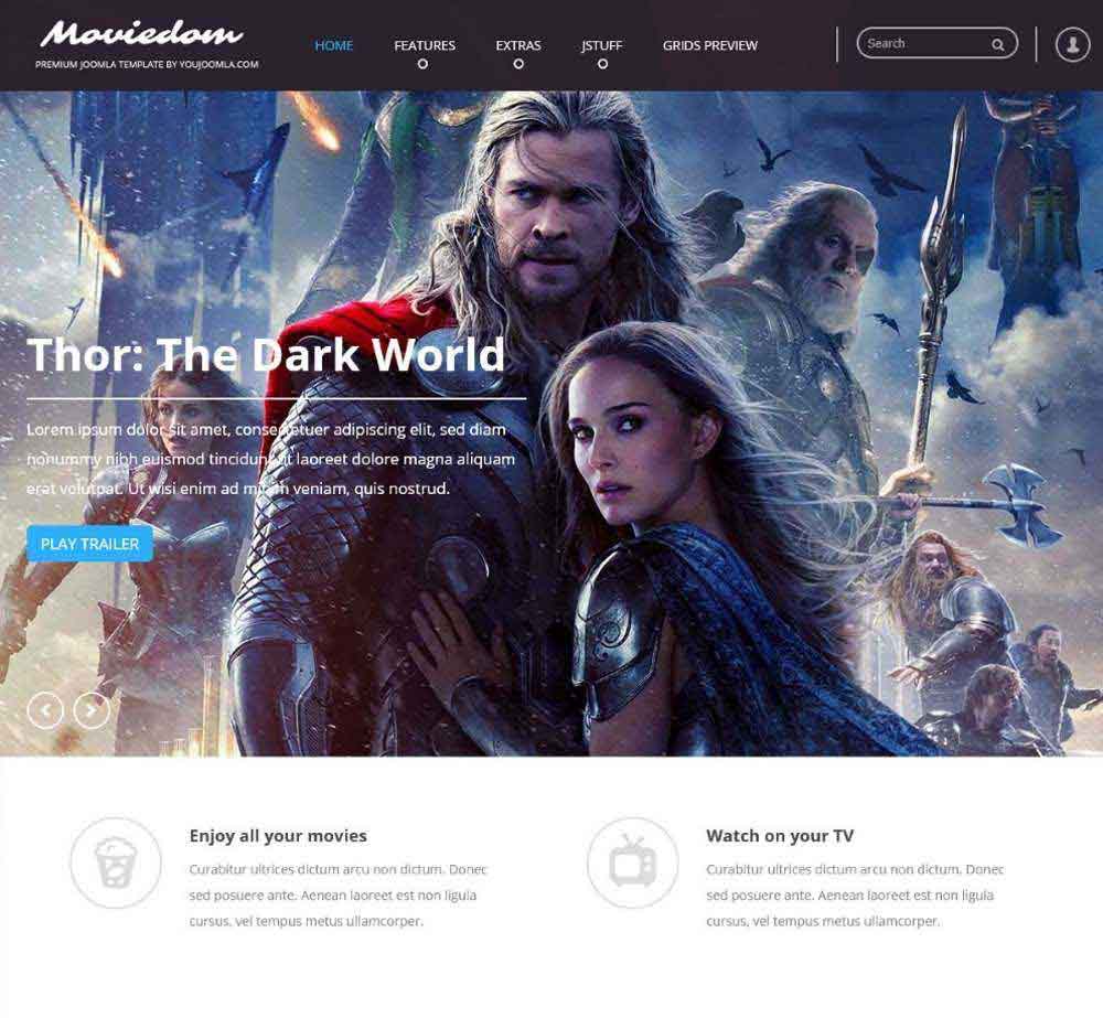 Moviedom by Youjoomla Demo Layout