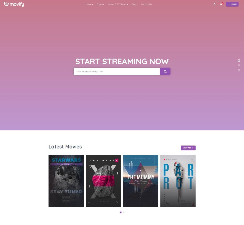 Movify by Gnodesign Demo Layout