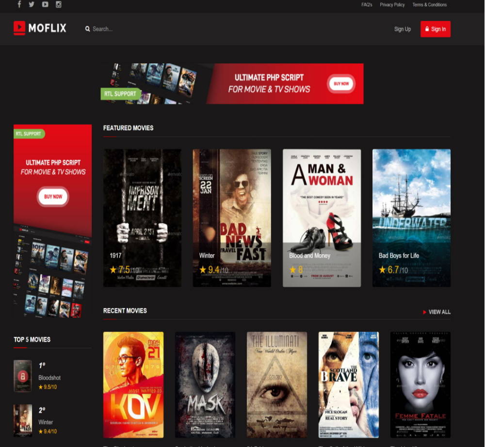 MoFlix Layout