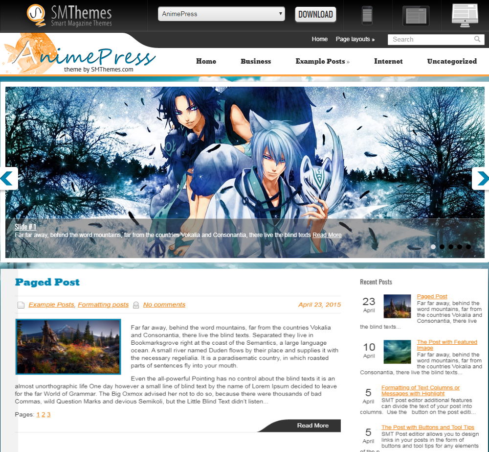 Tendex - Anime and Manga HTML5 Website Template in 2023