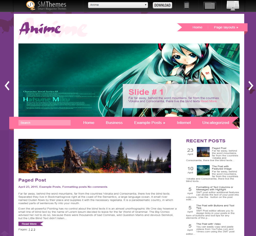 Anime Website Projects  Photos videos logos illustrations and branding  on Behance