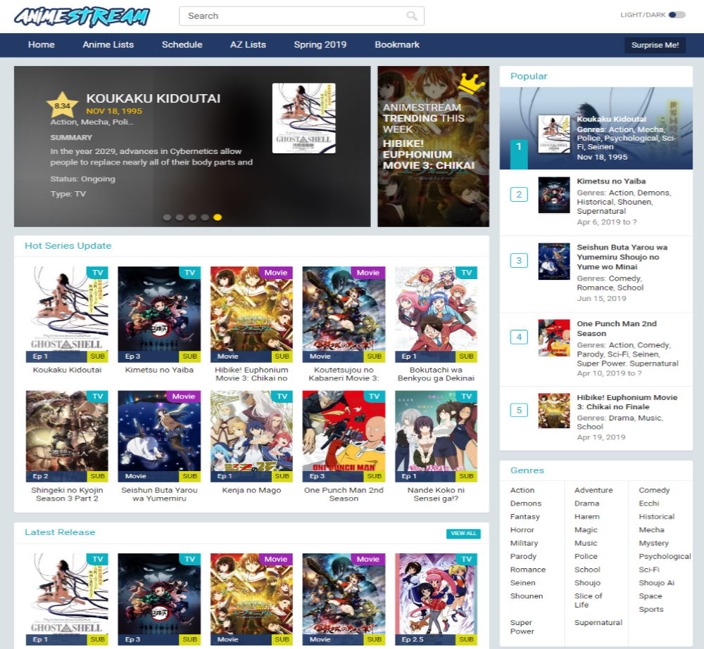 FREE Anime movies website home page HTML template + tutorial