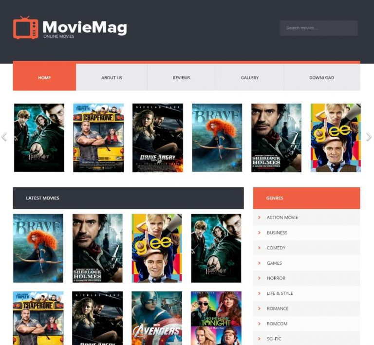 movie review html template free